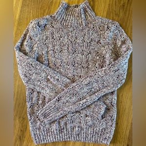 WHBM mock neck sweater purple XS